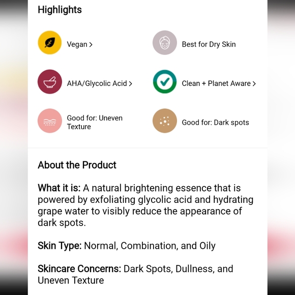 Caudalie Vinoperfect Concentrated Brightening Glycolic Essence - Picture 3 of 9